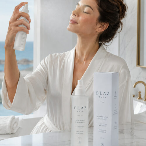Brume marine hydratante GLAZ Skin pour hydrater et rafraîchir le visage