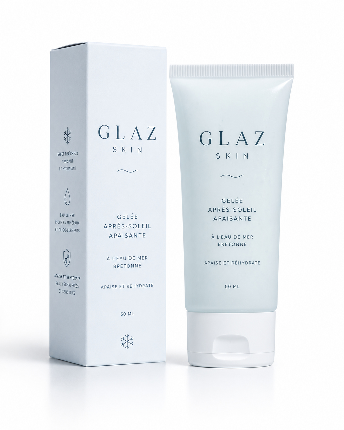 Gelée marine après-soleil hydratante GLAZ Skin inspirée de l'océan breton